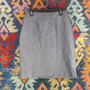 Talbots womens chambray midi pencil skirt 12W NWT